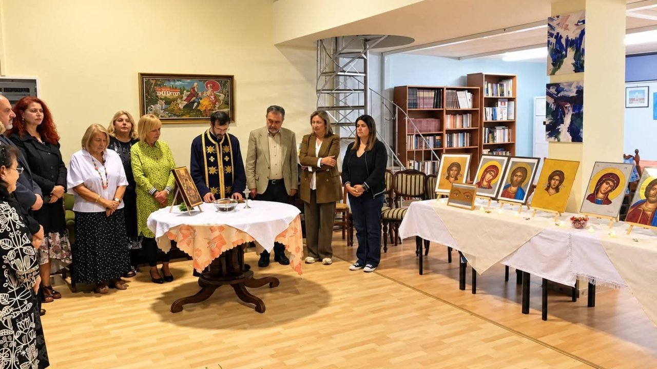 Αγιασμός και έκθεση Αγιογραφίας απο τον Σύλλογο Κρητών Πεντέλης
